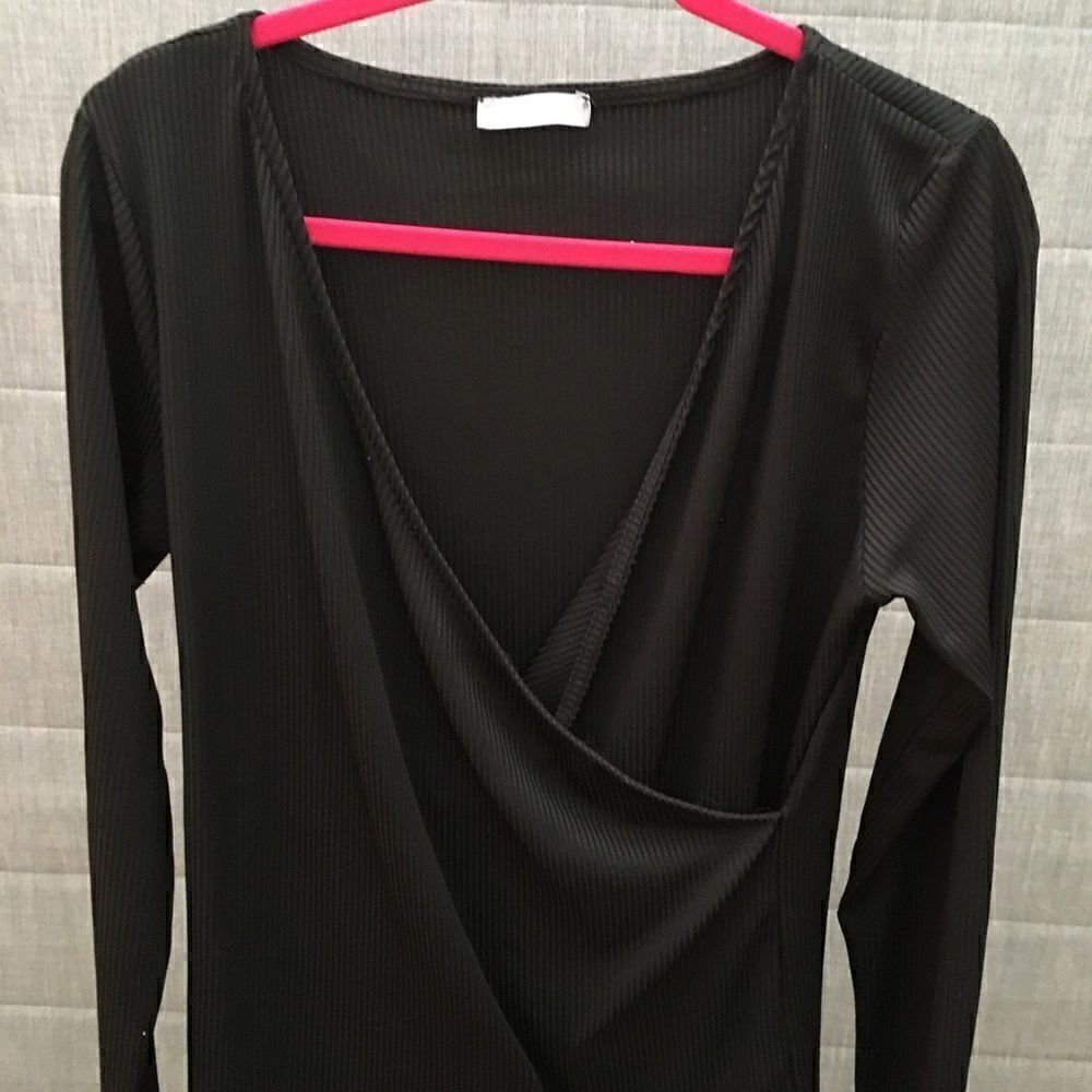 Milan KISS Black long sleeve elegant blouse